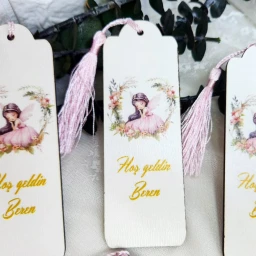 Ahşpa Kitap Ayracı Bebek Doğum Hediyesi Yeni Doğan Hediyelik