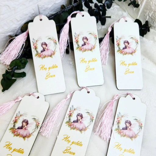 Ahşpa Kitap Ayracı Bebek Doğum Hediyesi Yeni Doğan Hediyelik