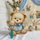 Cam Fısfıs Kolonya Şişesi Karton Ayıcık Süslemeli Bebek Şekeri Yeni Doğan Bebek Hediyelik