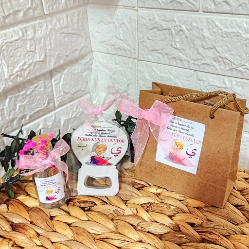 Açacak Çanta Ve Kolonya Şişesi 3 Lü Set Kuran Merasimi Hatim Mevlüt