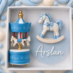 Kutu içerisinde atlıkarınca & magnet hediyelik 20 adet Bebek Hediyelik Yeni Doğan Bebek Hediyelik Magnet