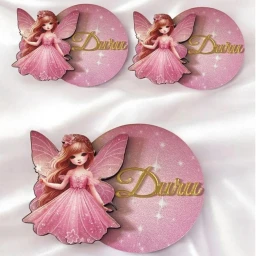 Peri kızı 6.5cm ahşap mıknatıslı isme özel Bebek Magnet Bebek Mevlüt Hediyelik