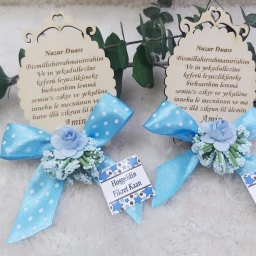 Ahşap Kalp Süslü Nazarlık Hediyelik