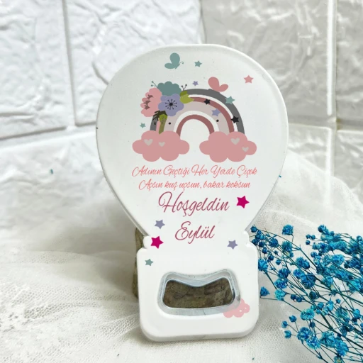 Yenidoğan Açacak Magnet Hediyelik Gökkuşağı Soft Renkler