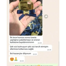 Yuvarlak Taç Desenli Fiyonklu Pleksi Bebek Hediyesi