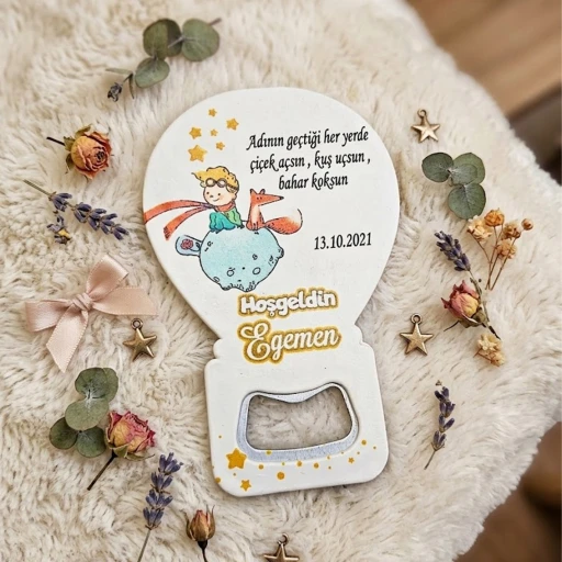 Küçük Pren Balon Açacak Bebek Doğum Hediyelikleri Hbl50