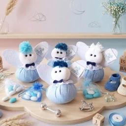 Melek Bebek Renkli Saçlı Yastık Bebek
