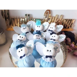 Melek Bebek Renkli Saçlı Yastık Bebek