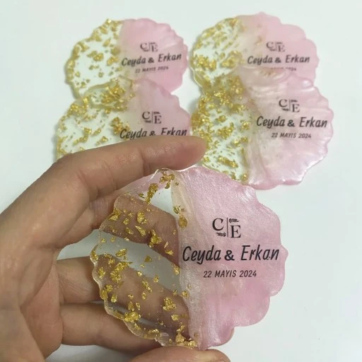Epoksi Magnet Söz Hediyesi, Buzdolabı Süsü, Mıknatıslı Dolap Süsü, Nikah Şekeri
