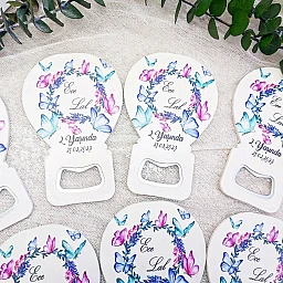 Kelebek Baskılı Balon Açacak Magnet 11x7 cm Uv Bebek Magnetleri Bebek Şekeri