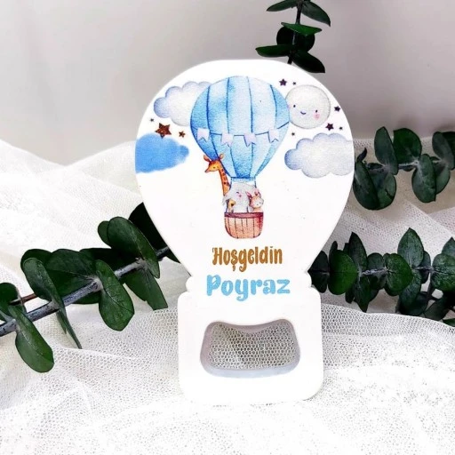 Balonla Gezen Hayvanlar Yeni Doğan Bebek Buzdolabı Magnet