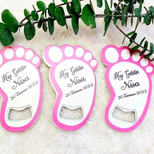 Ayak Açacak Magnet 11x8 cm Uv Kız Bebek Magnetleri Bebek Şekeri
