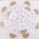 Gökkuşağı Baskılı Kız Bebek Balon Açacak Magnet 11x7 cm Uv Bebek Magnetleri