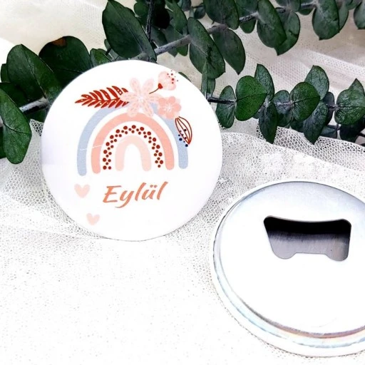 Gokkuşak Baskılı Kız Bebek Açacak Magnet Hediyelik