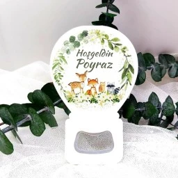 Sevimli Ceylanlı Yeni Doğan Bebek Buzdolabı Magnet