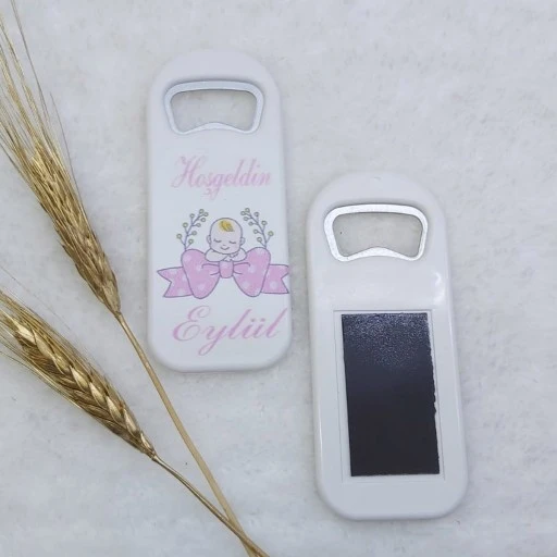 Bebek Baskılı Dikey Açacak Magnet 4,5x10,5 cm Uv Kız Bebek Magnetleri