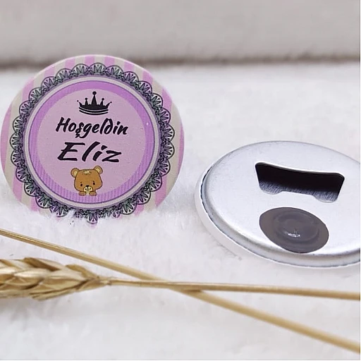 Bebek Buzdolabı Süsü Buton Açacak Magnet Ayıcık Uv Baskılı