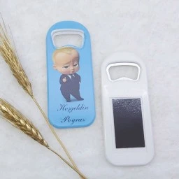 Patron Bebek Baskılı Dikey Açacak Magnet 4,5x10,5 cm Uv Erkek Bebek Magnetleri