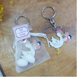 Kese İçinde Leylek Kız Bebek Şekeri