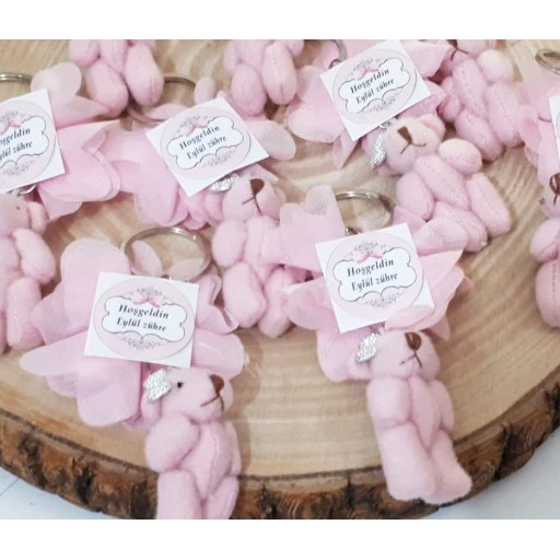 Pembe Ayıcık Anahtarlık Bebek Şekeri