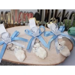 Pleksi İsimlikli Tüylü Ayıcık Anahtarlık