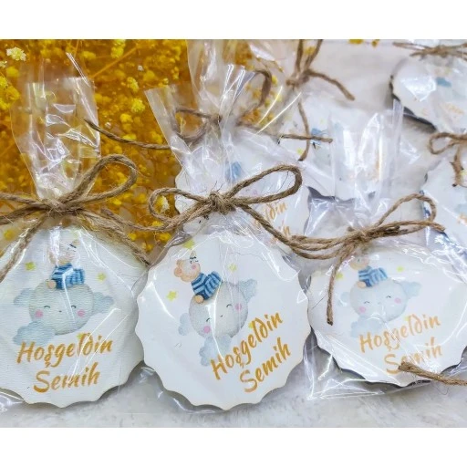 Ahşap Buzdolabı Bebek Magnet