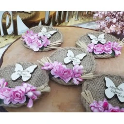 Ahşap İsimlikli Magnet Bebek Şekeri Hediyelik