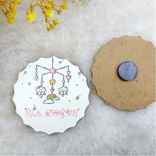 Ahşap Manet Bebek Hediyeliği 02