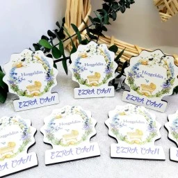 Büyük Boy Kız Bebek Sekeri Ahşap Bebek Magnet
