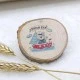 Doğal Ahşap Erkek Bebek Magnetleri Uv Baskılı Denizci 6-8 cm