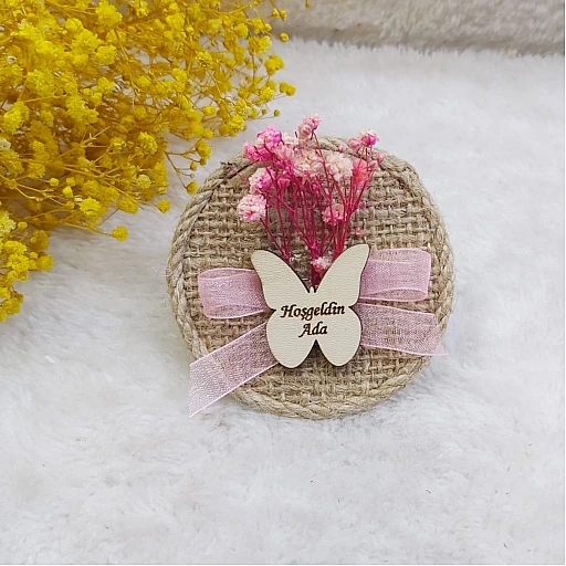 Kız Bebek Magnet Hasır Tabla Magnet