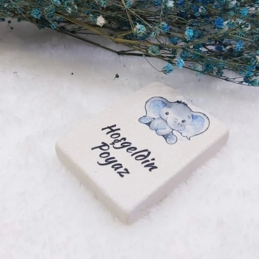 Doğal Taş Magnet 6x4 Bebek Magnetleri Bebek Şekeri