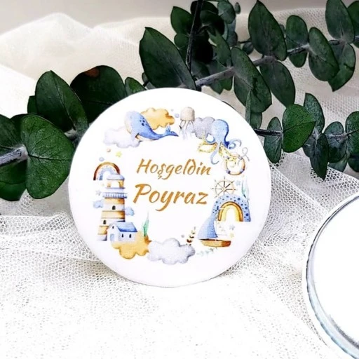 Deniz Feneri Baskılı Kız Bebek Açacak Magnet Hediyelik