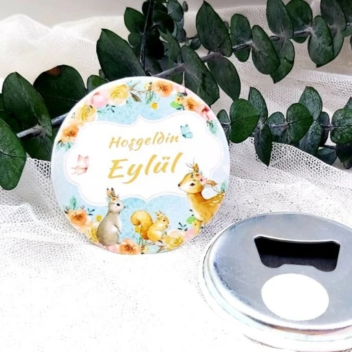 Sevimli Ceylan Kız Bebek Açacak Magnet Hediyelik