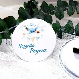 Ucak Baskılı Açacak Magnet Yenidoğan Hediyelik