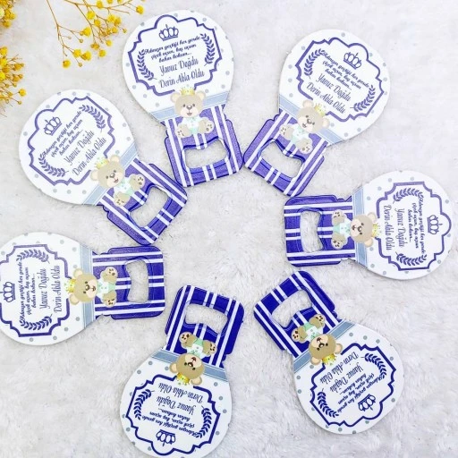 Ayıcıklı Bebek Mevlüt Magnetler Balon Açacak Hdbl32