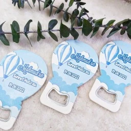 Erkek Bebek Mevlüdü Hediyelik Magnetler Balon Açacak Hdbl40