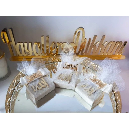 Kuran İsimlikli Bebek Mevlid Şekeri