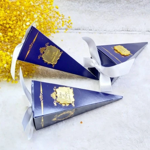 Mavi Külah Pleksi İsimlikli Erkek Bebek Mevlit Şekeri