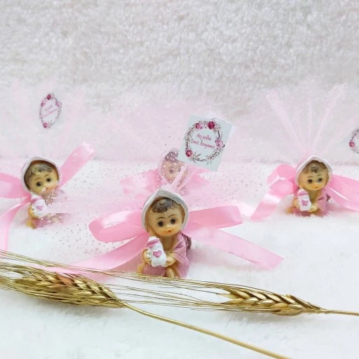 Yastıkta Uyuyan Bebek Biblo Bebek Şekeri Erkek