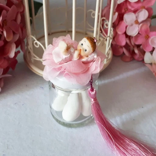 Kız Biblolu Kavanoz Bebek Şekeri