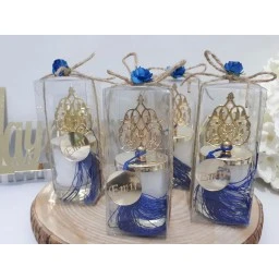 Hasır İpli Osmanlı Tepelikli Mum Hediyelik