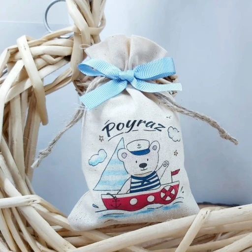 Kişiye Özel Lavanta Kesesi Bebek Hediyesi, Bebek Mevlüt Hediyesi, Bebek Şekeri