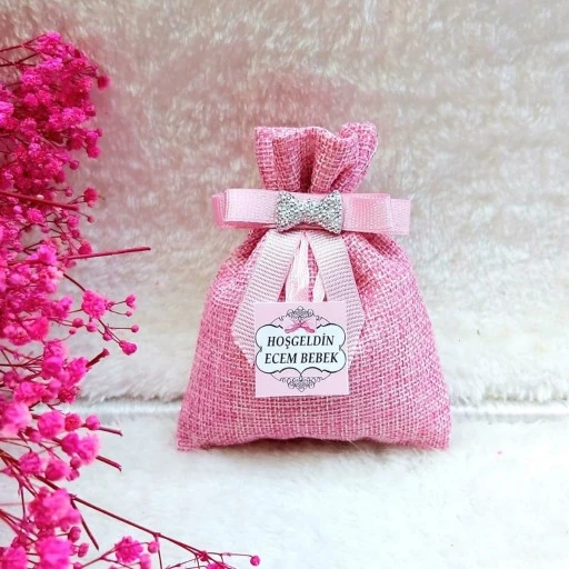 Pembe Lavanta Kesesi Bebek Doğum Hediyeliği