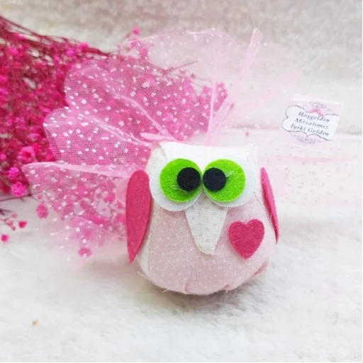 Peluş Baykuş Kız Bebek Doğum Hediyelik Yeni