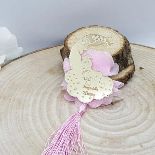 Ayda Uyuyan Bebek Pleksi Kişiye Özel Bebek Şekeri