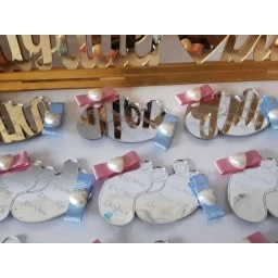 İkiz Bebek Pleksi Ayak İsimli Bebek Hediyeliik