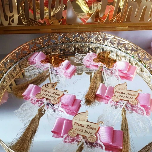 Pembe Puset İsimli Ayna Bebek Şekeri
