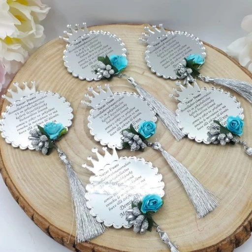 Taçlı Dualı Pleksi Kişiye Özel Bebek Şekeri