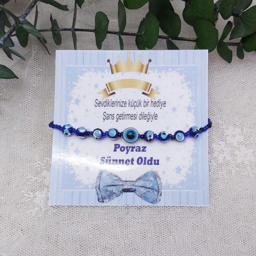 Bileklik Sünnet Hediyelik Nazarlıklı Lüks Şans Bilekliği 